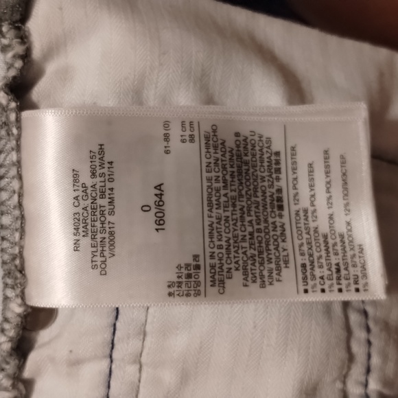 Gap 1969 Lightweight Casual Mid Rise Jean Beachie Light Blue Denim Shorts Size 0 - Picture 12 of 13